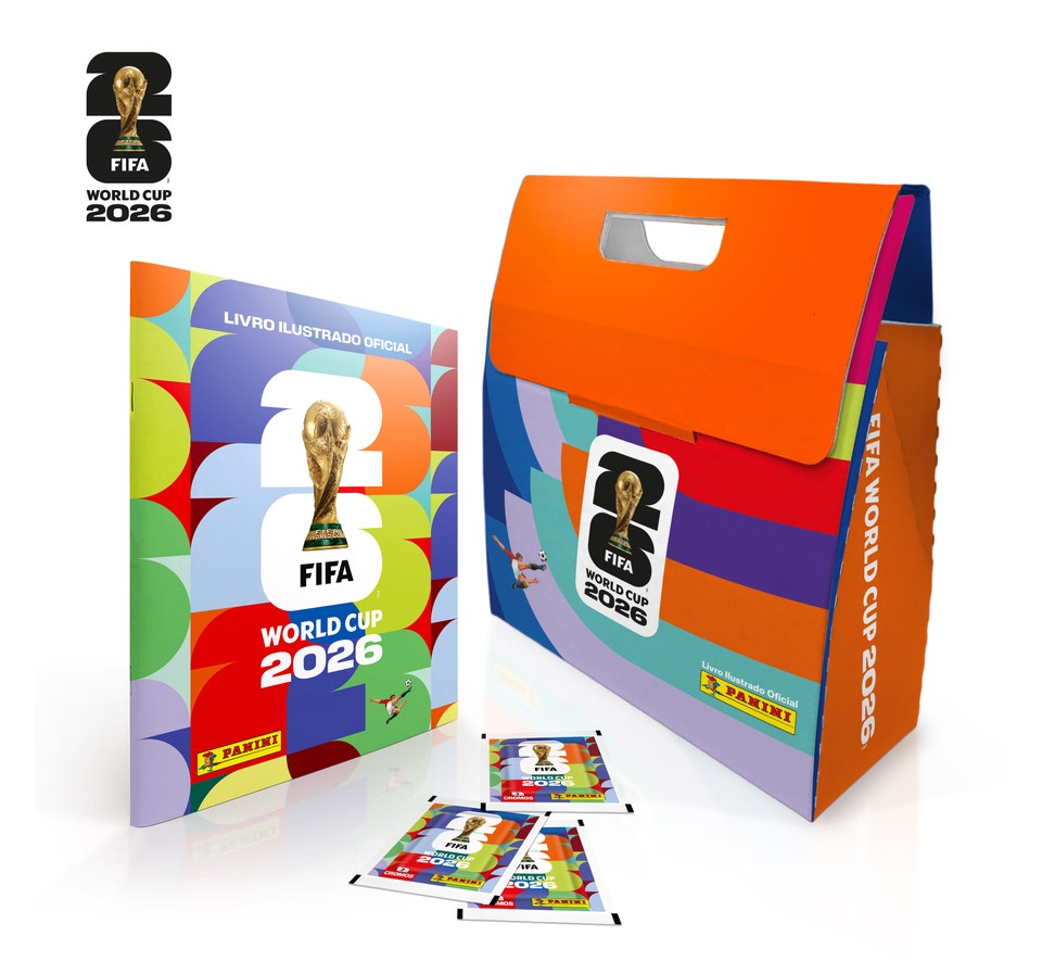Box Sacola Copa do Mundo 2026 - Álbum Capa Cartão + 30 Envelopes