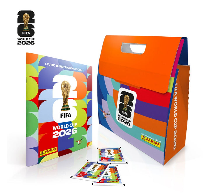 Box Sacola Copa do Mundo 2026 - Álbum Capa Cartão + 30 Envelopes